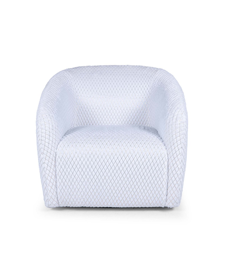 Modern Quilted Boucle Accent Chair - 图片 6