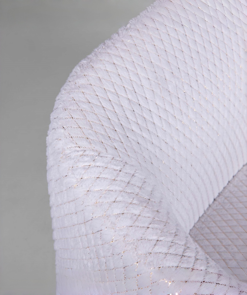 Modern Quilted Boucle Accent Chair - 图片 4