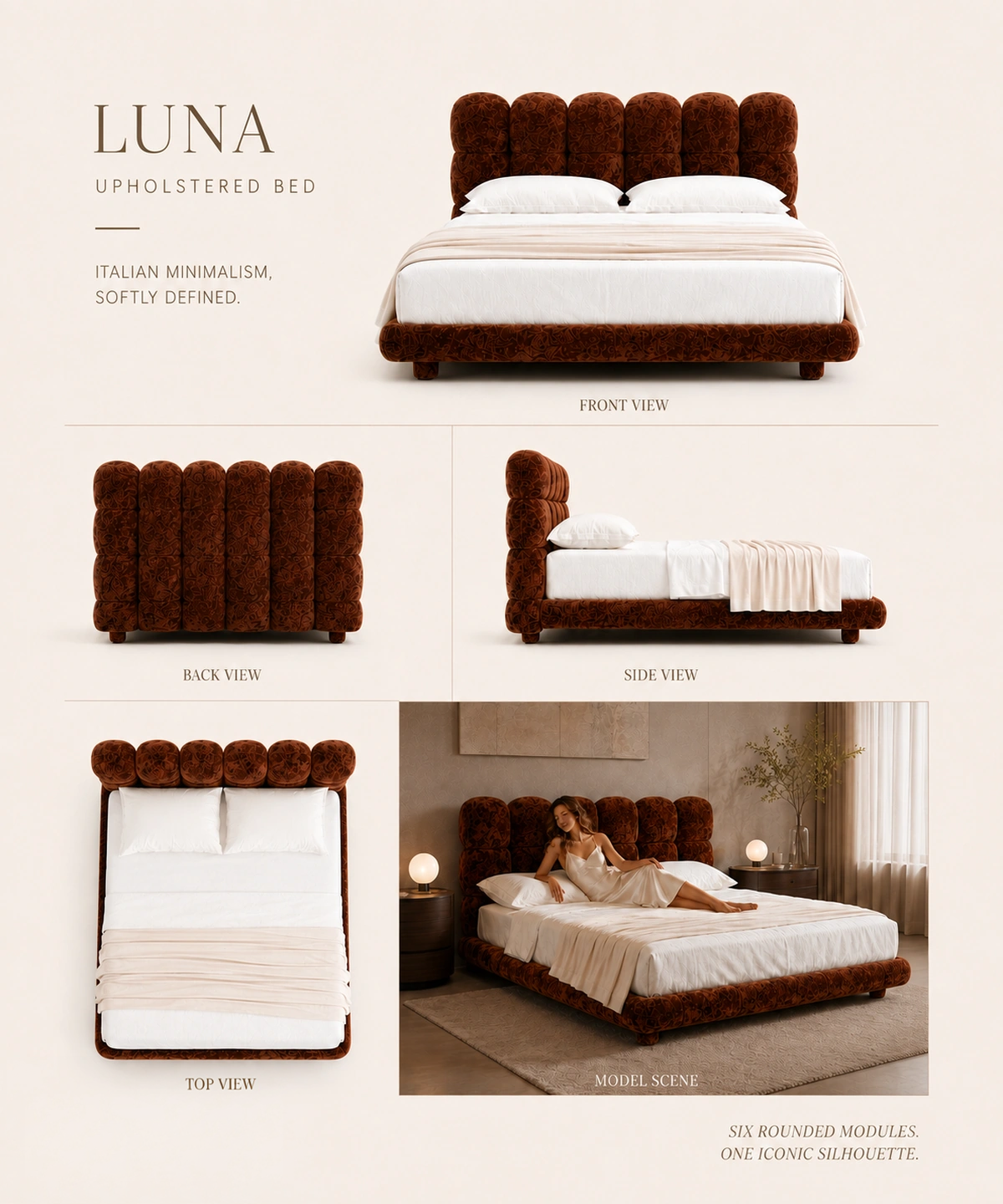Clound Puff Modern Upholstered Bed - Image 8