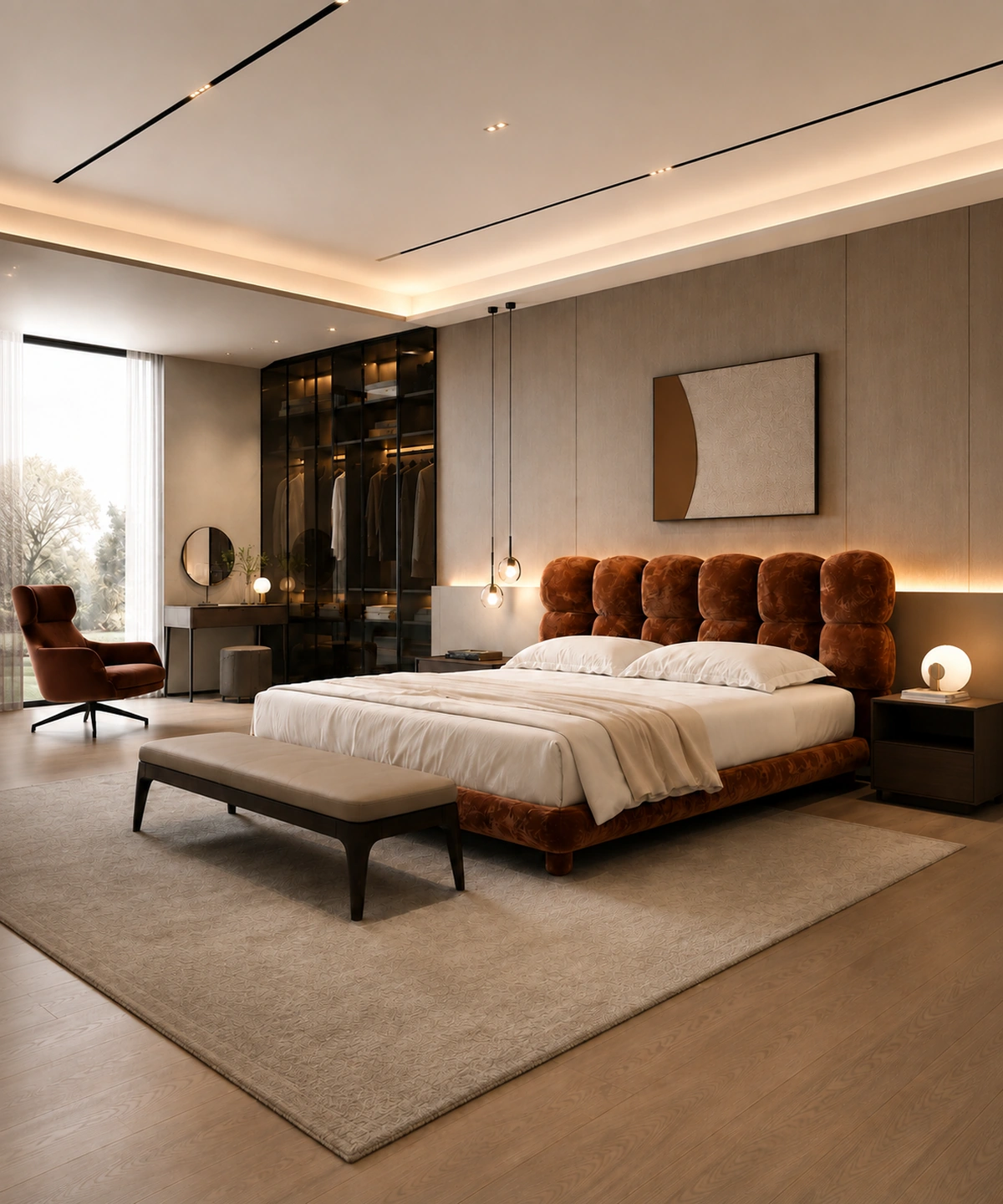 Clound Puff Modern Upholstered Bed