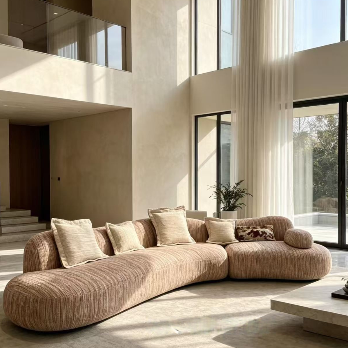 curved sectional sofa