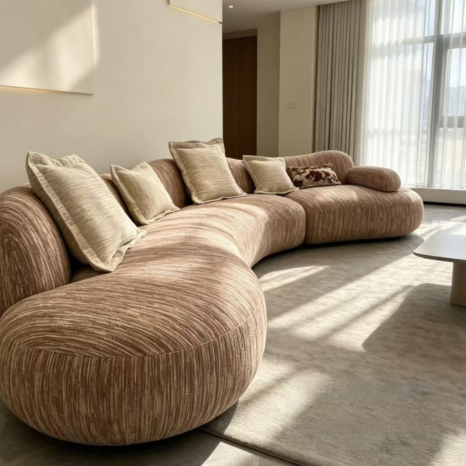 modern sofa for open concept living room