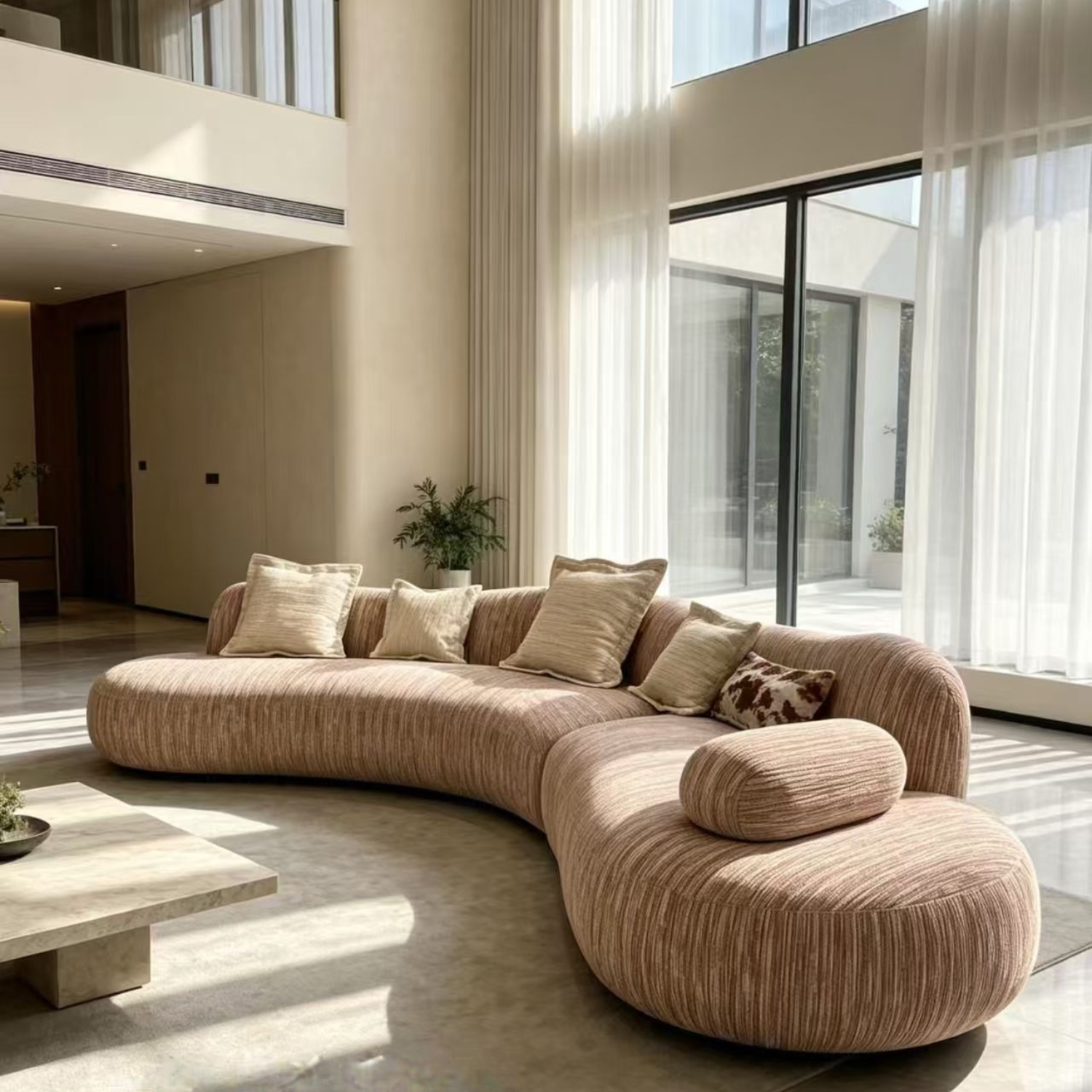 modern sofa for open concept living room