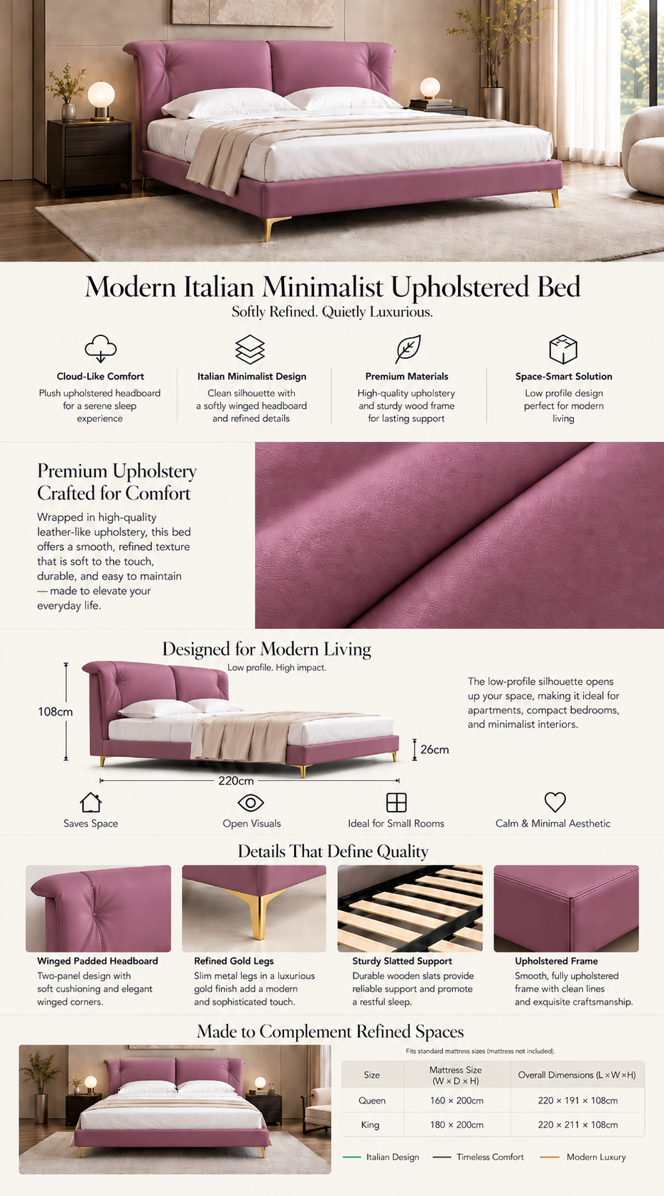 Clound Puff Modern Upholstered Bed - Image 11